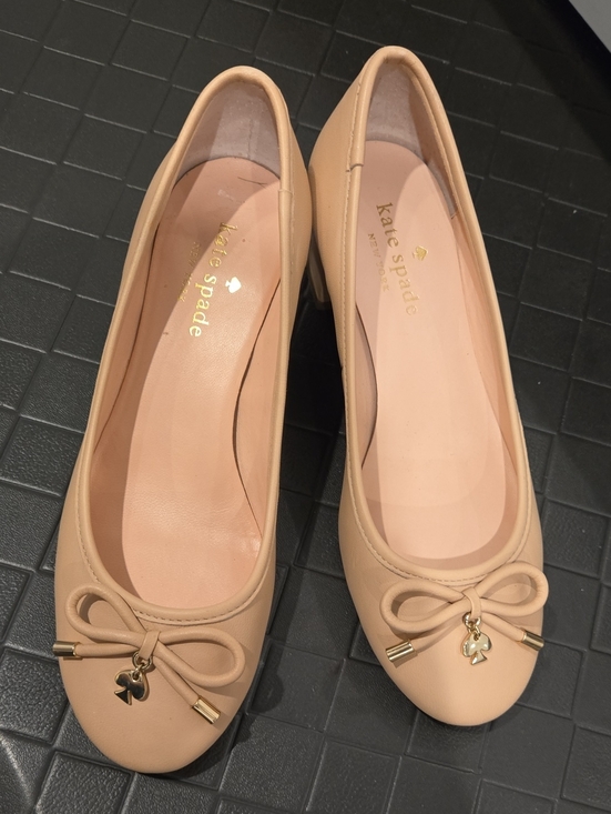 kate spade Shoes - kate spade nude ballet  with bow and charm